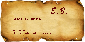 Suri Bianka névjegykártya